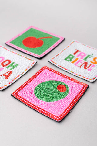 Beaded Cocktail Coaster Set