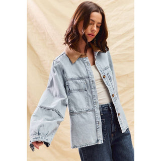 Vintage Acid Washed Denim Shacket