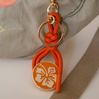 Hibiscus Bag Charm Keychain