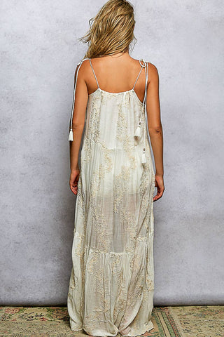 Tassel Woven Maxi Dress