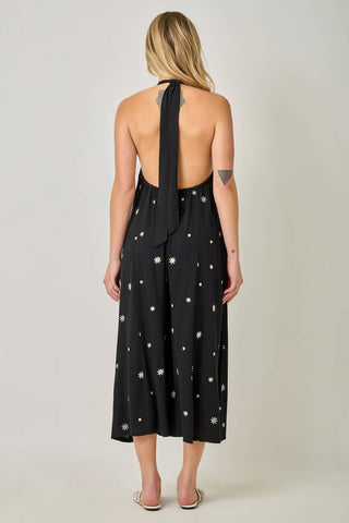Embroidered Culotte Jumpsuit