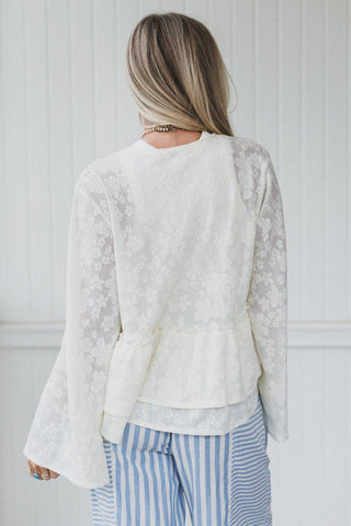 Wildflower Drift Top in Cream