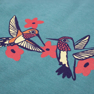Hummingbirds Sweatshirt in Seafoam