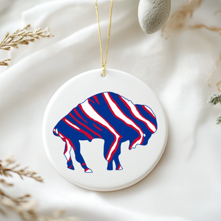 Striped Buffalo Ornament