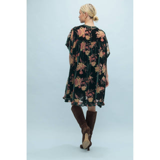 Floral Velvet Mini Dress