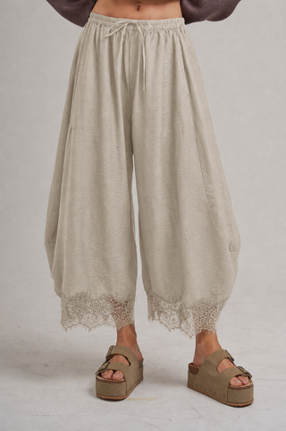 Flowy Balloon Pants in Oatmeal