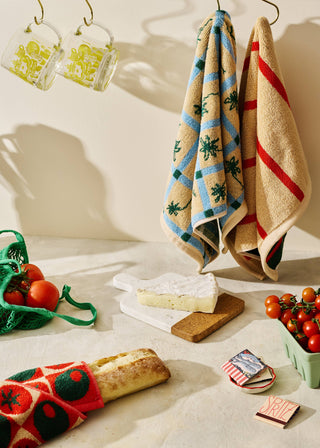Palm Grid Terry Cloth Towel