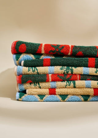 Palm Grid Terry Cloth Towel