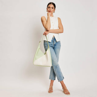 Frankie Hobo Bag in Ivory Pistachio