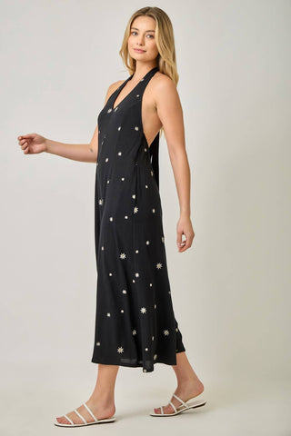 Embroidered Culotte Jumpsuit