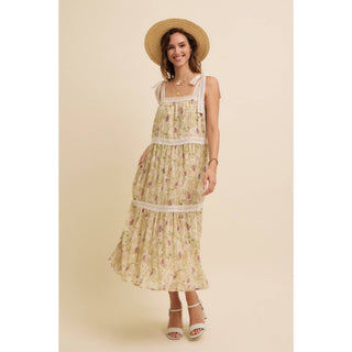 Floral Pleated Midi Dress