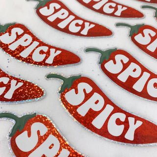 Spicy Pepper Sticker - Glitter Holographic