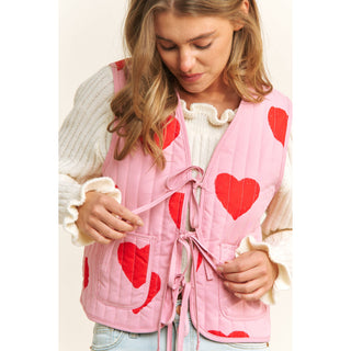 Valentine's Quilted Bow-Tie Vest