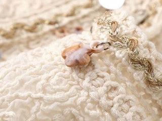 Beaded Embellishments Hand-Crocheted Top