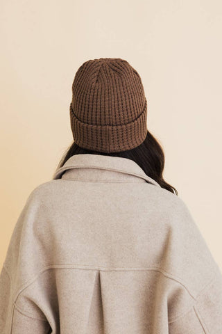 Toasty Waffle Beanie in Mocha