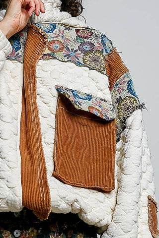 Oversize Floral Quilted Jacket