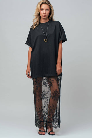 Mixed-Media T-Shirt Dress