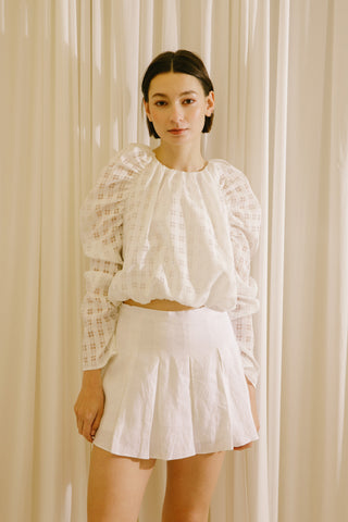 Monochromatic Gingham Blouse