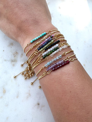 Adjustable birthstone deals bracelet