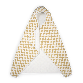 Checkered Cotton Hooded Toddler Towel