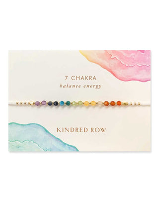 Chakra Rainbow Healing Gemstone Stacking Bracelet, White