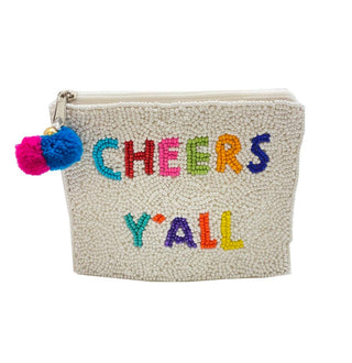 Cheers Yall Beaded Coin Purse