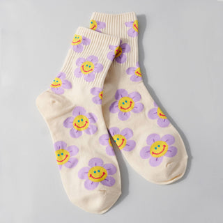Smile Flower Socks