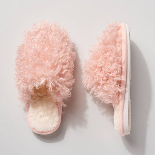 Faux Sherpa Closed Toe Slippers
